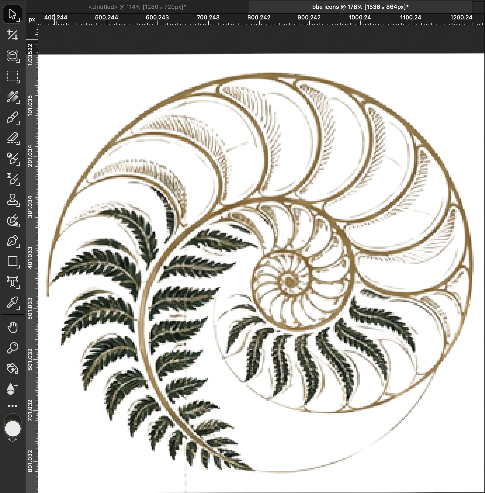 Final BBE logo in Affinity Designer