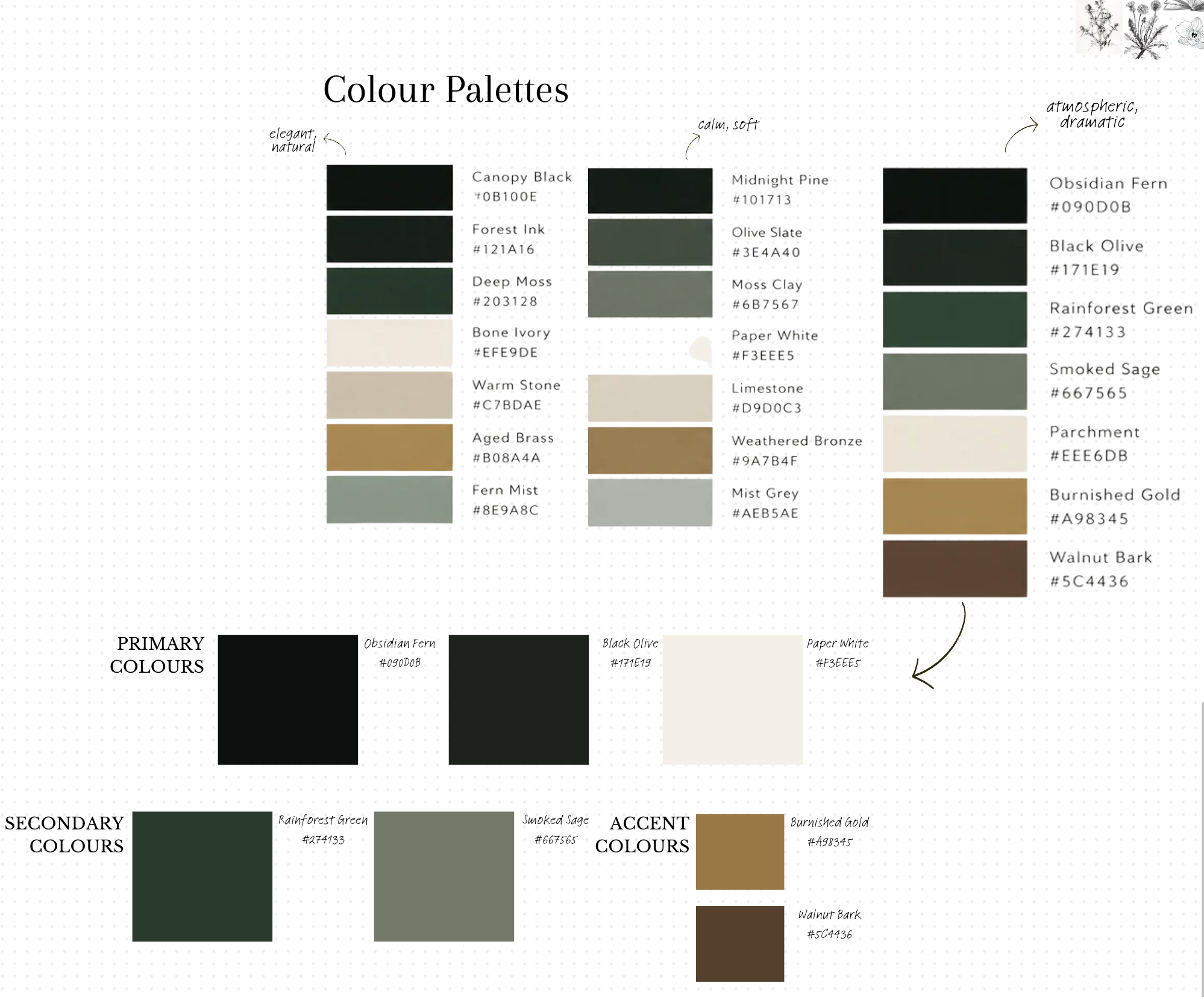 BBE colour palette development