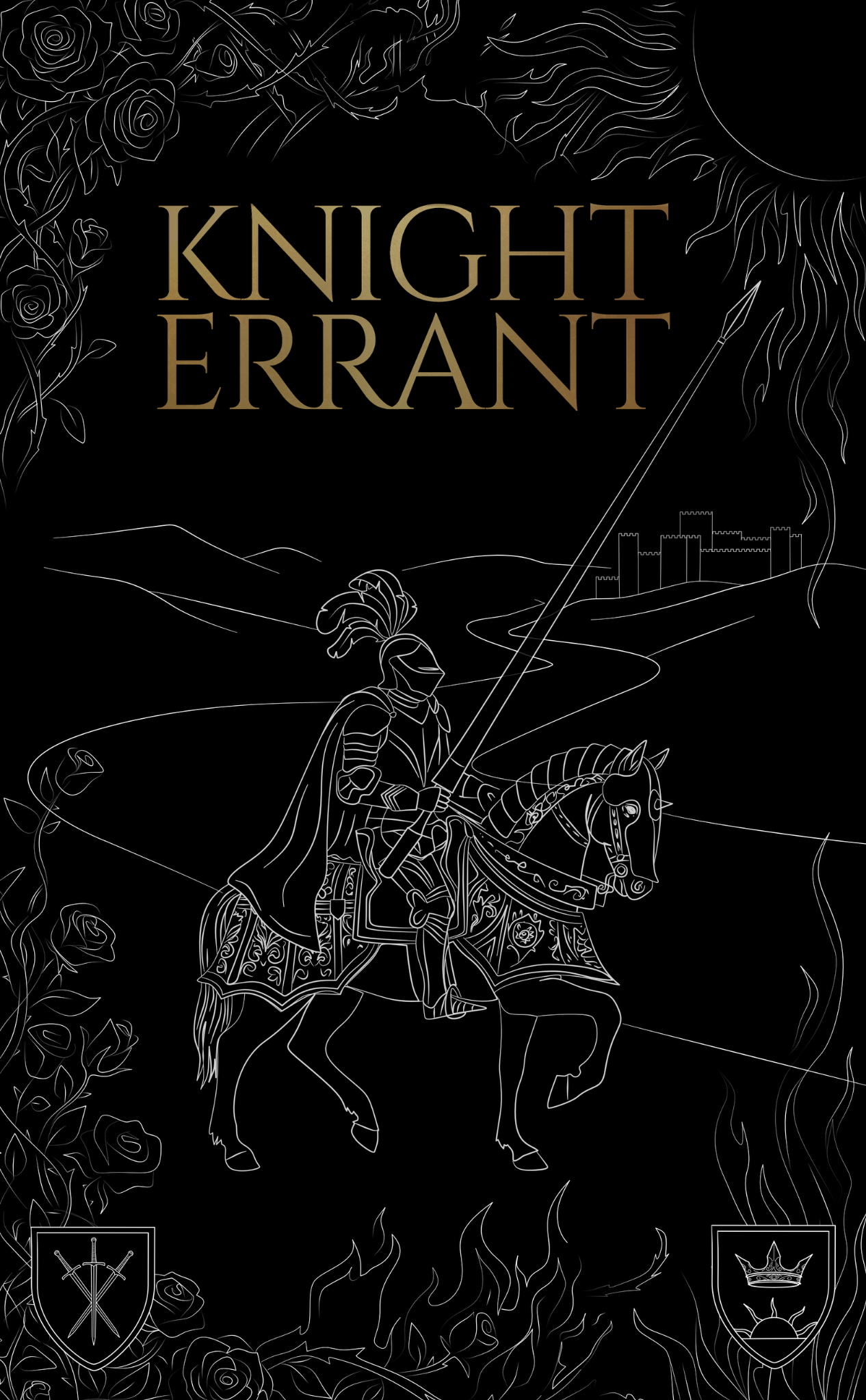 Knight Errant line art cover development